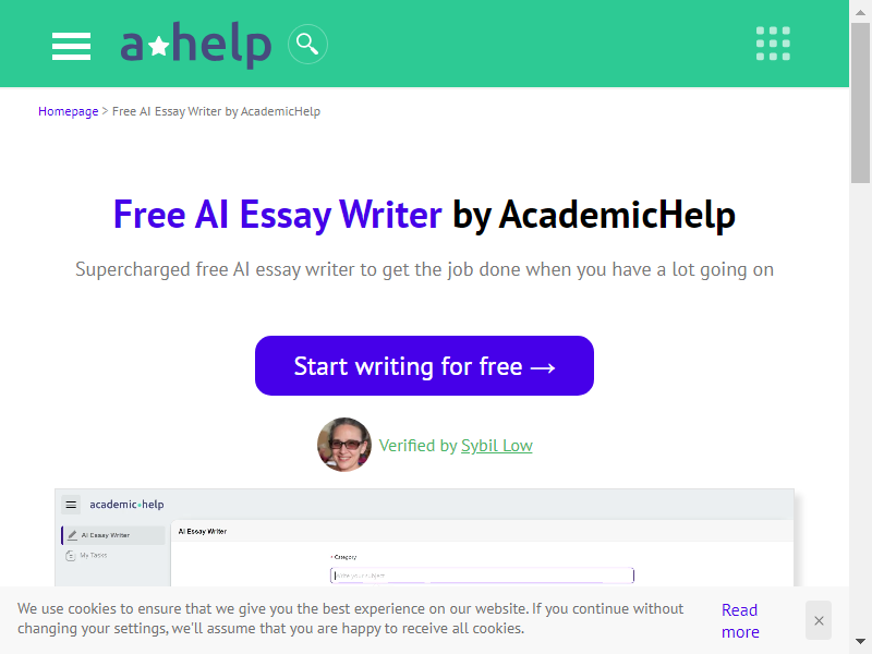 Free AI Essay Writer screenshot