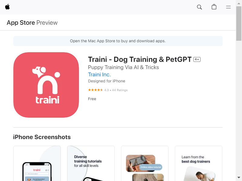 Traini-AI driven dog training screenshot