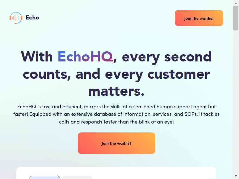 Echo screenshot