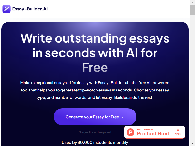 Essay-Builder.AI screenshot