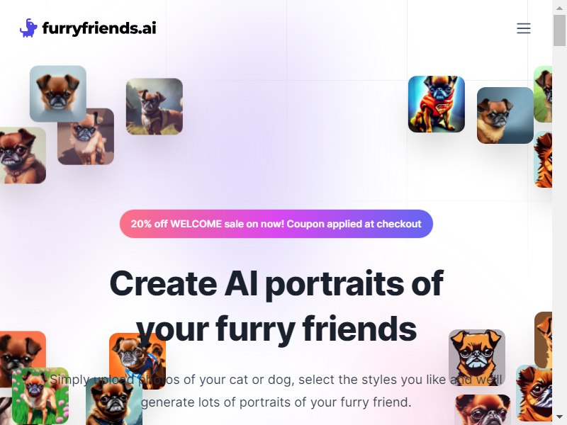 Furryfriends.ai screenshot