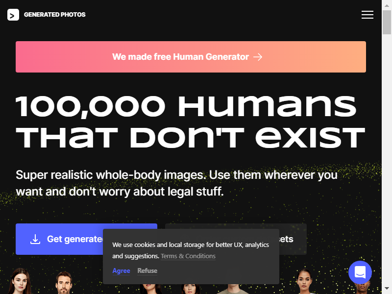 100,000 humans that don't exist screenshot