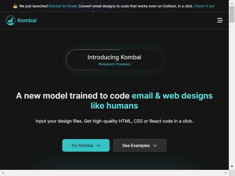 Kombai (Research Preview) screenshot
