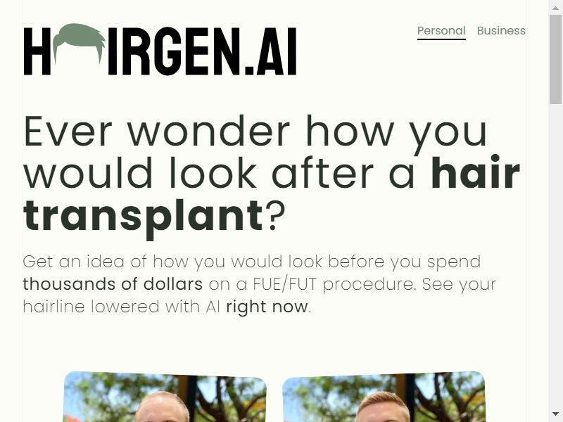 Hairgen AI screenshot