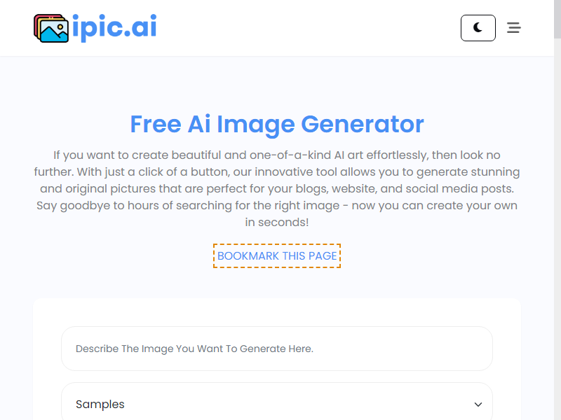 Ipic.ai screenshot